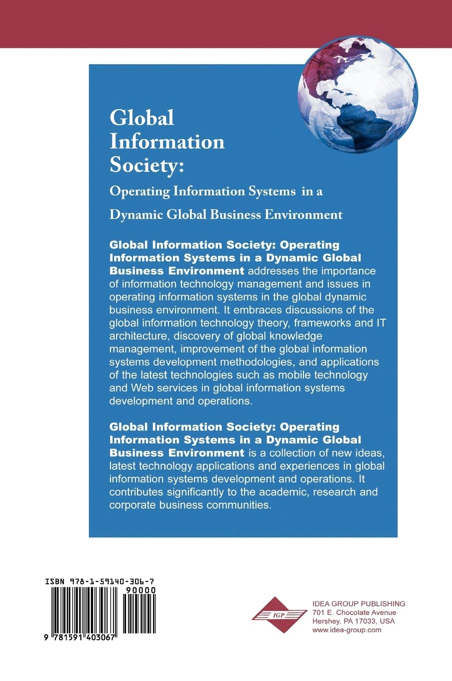 Global Information Society: Operating Information Systems In A Dynamic Global Business Environment