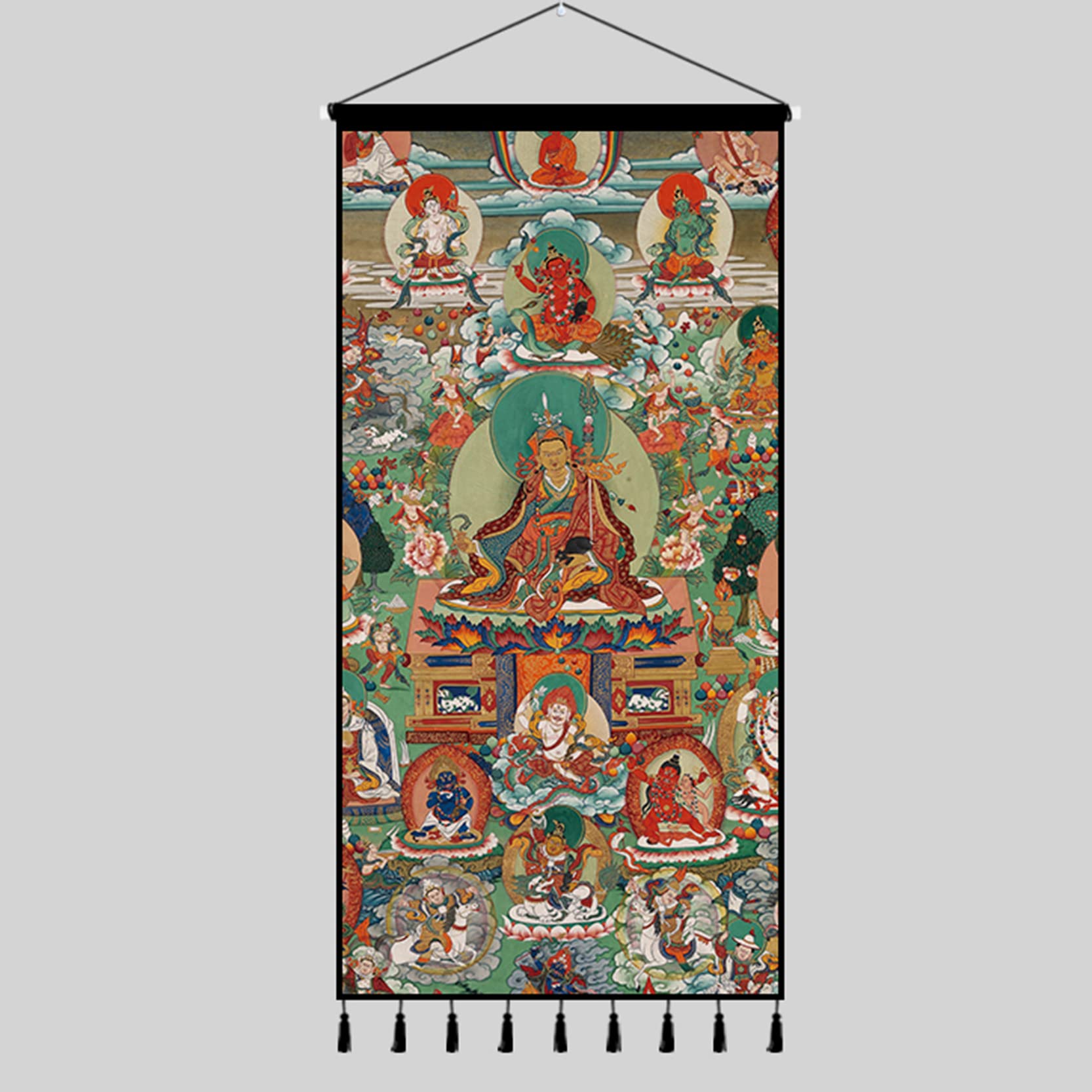 WABMJGW Arazzo da appendere alla parete Thang-ga Buddha tibetano appeso tessuto da parete nappe arazzo Banner decorazione da parete per soggiorno camera da letto, D-50 x 100 cm