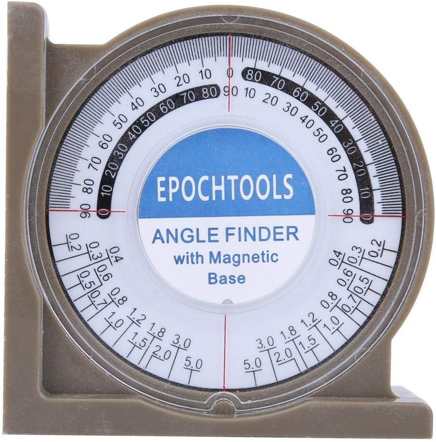 Walfront 0-360 Degree Slope Inclinometer Angle Finder Angle Locator Protractor Level Meter