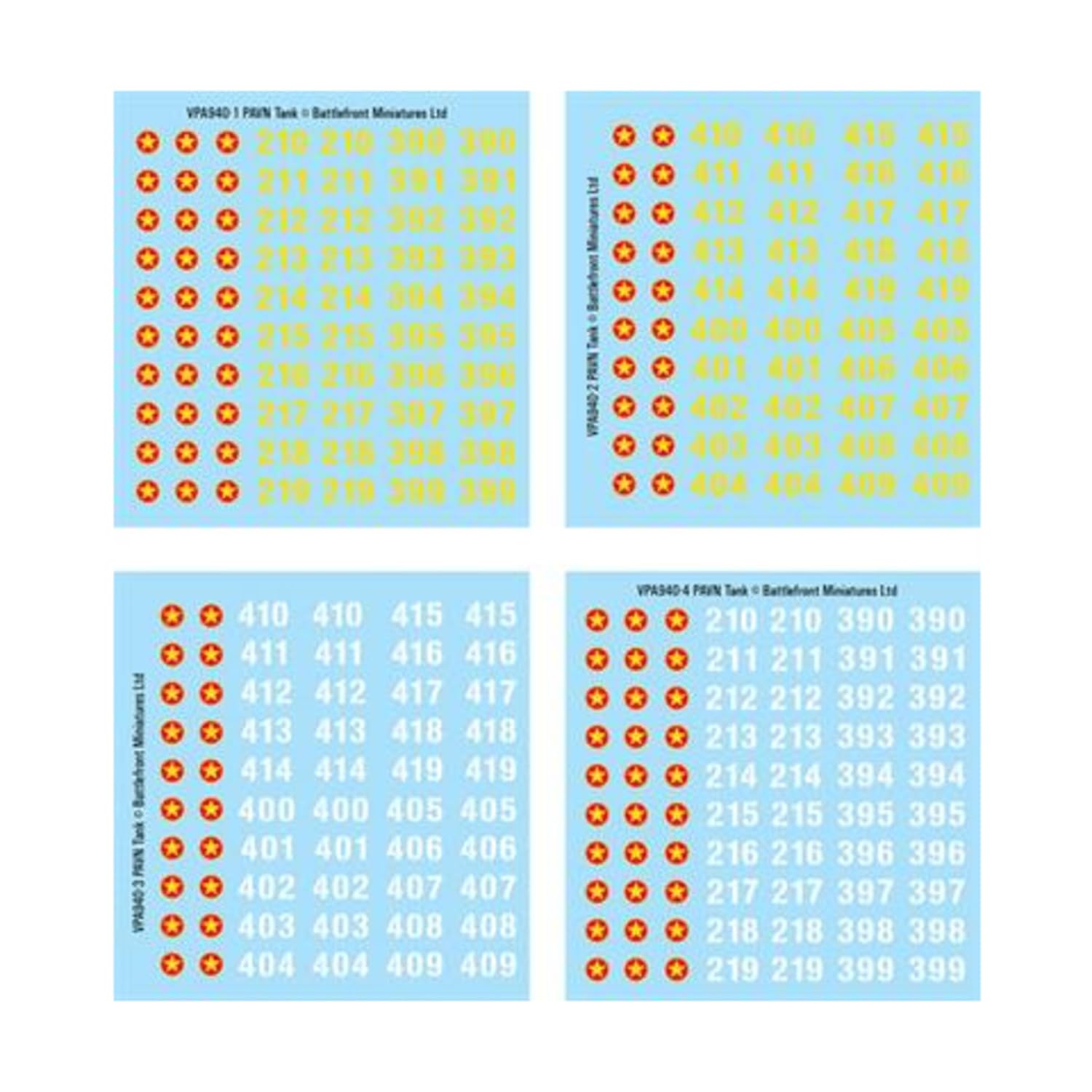 Flames of War PAVN Decal Sheets