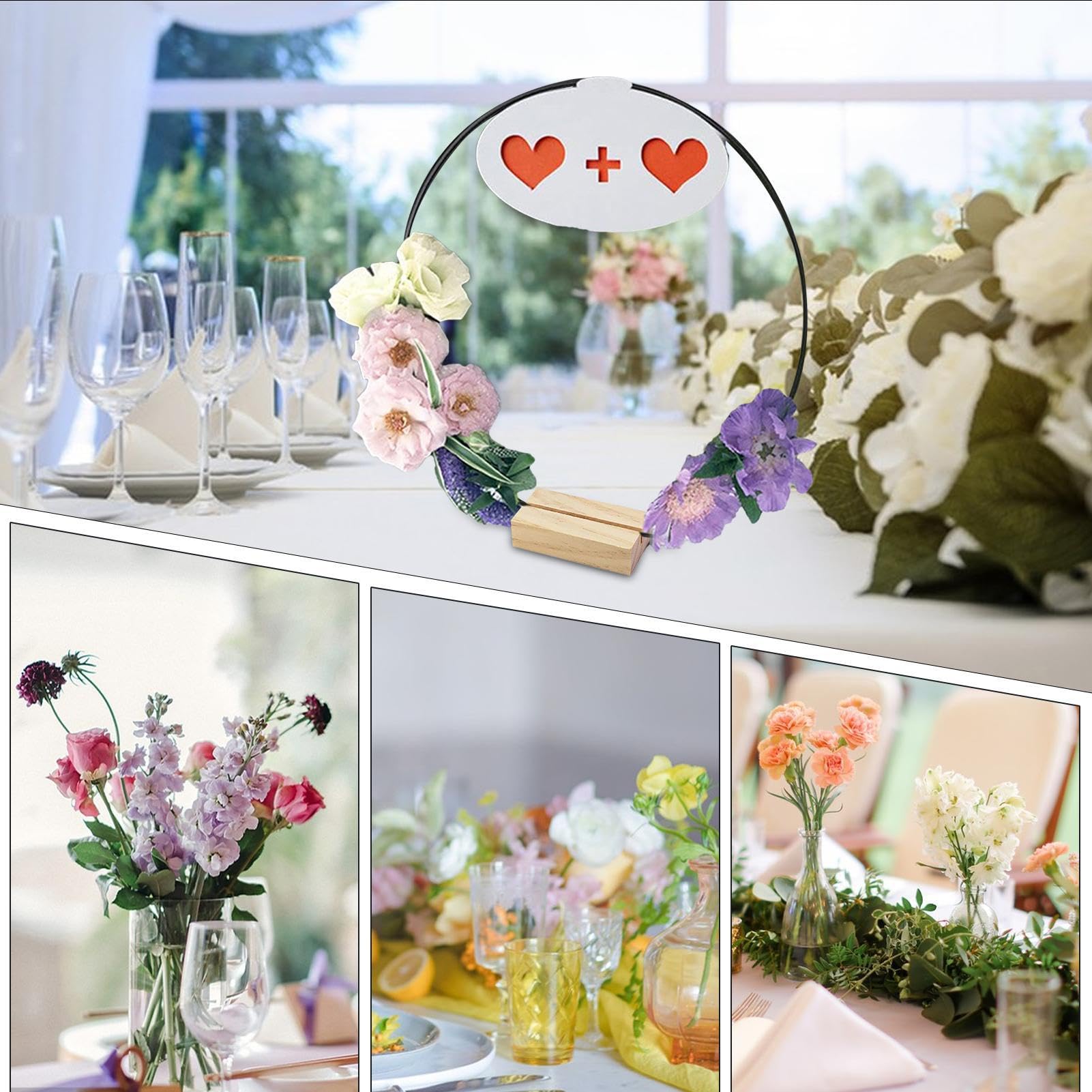 Support En Bois 12 Porte-Cartes En Bois De Hêtre Uootach - Support Menu Et Photo - Pour Mariage Et Restaurant Presentoir Carte Postale