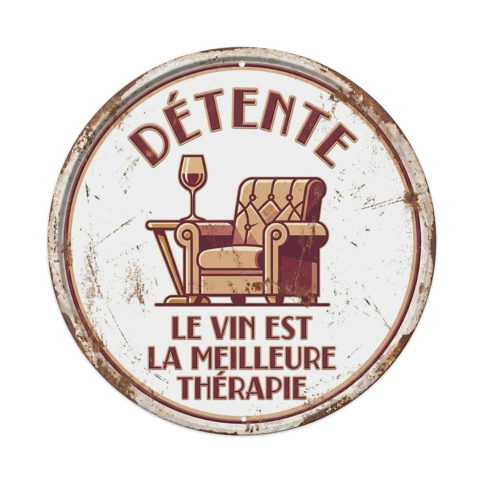 Relaxation Humorous Lounge Relaxation Metal Tin Sign