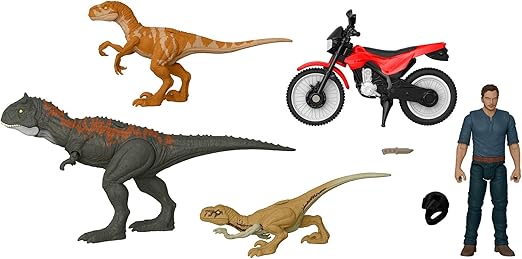 Jurassic World - Legacy Owen Collection and The Dinosaur Escape Set with Motorcycles and The Owen Grady Character, Toy for Children 4+ Years, HFG64