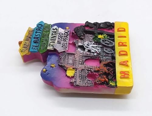 Miniatura 7 de Madrid España - Imán para nevera, colección de regalo, decoración para el hogar y la cocina, etiqueta engomada magnética Madrid España imán para