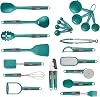 Set de utensilios de cocina Pyrex de 22 piezas, gadgets de cocina antiadherentes | Espátulas, cortador de pizza, rallador, medidores, libres de plomo, cadmio y BPA 1