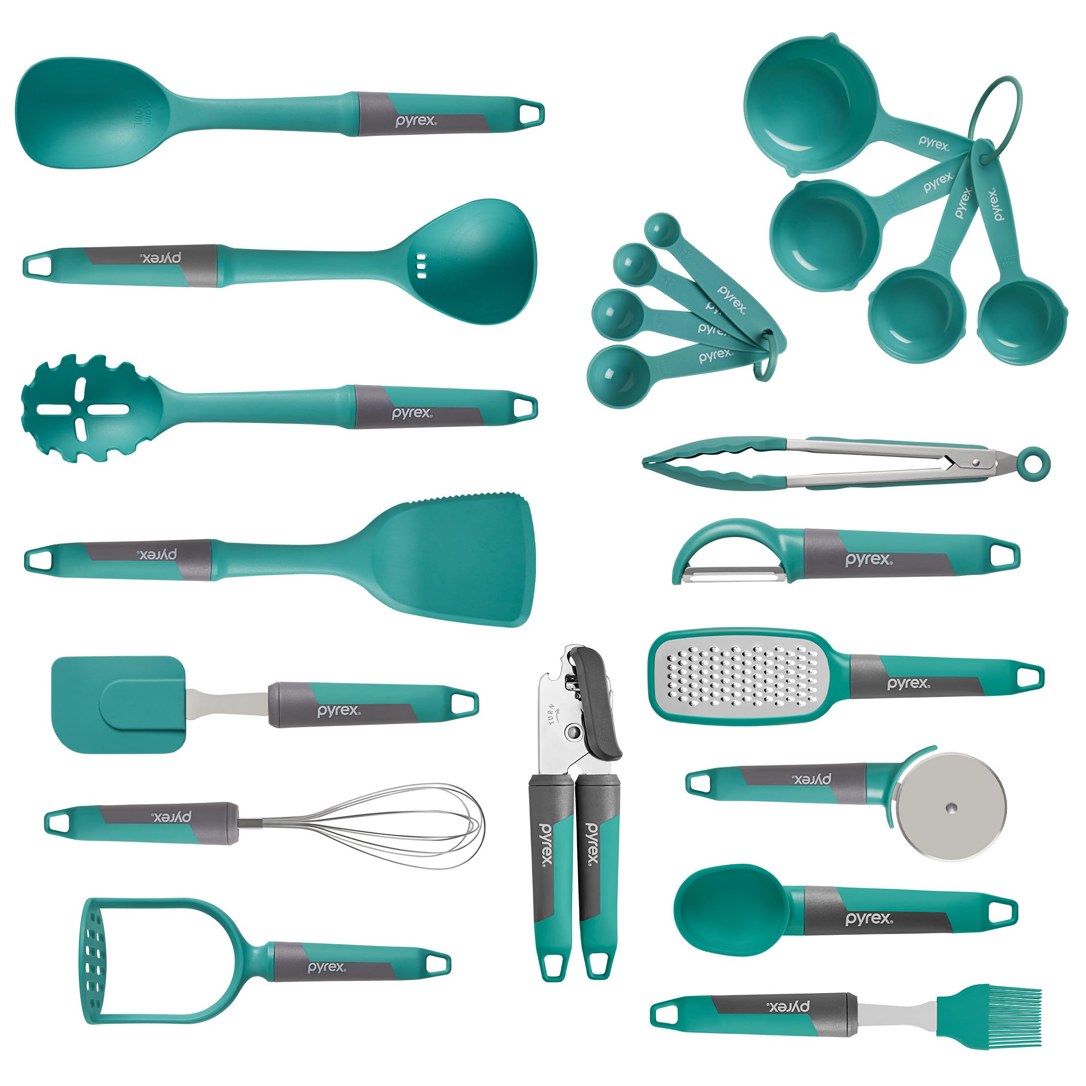 Amazon.com: Pyrex 22-Piece Kitchen Cooking Utensils Set, Non-Stick