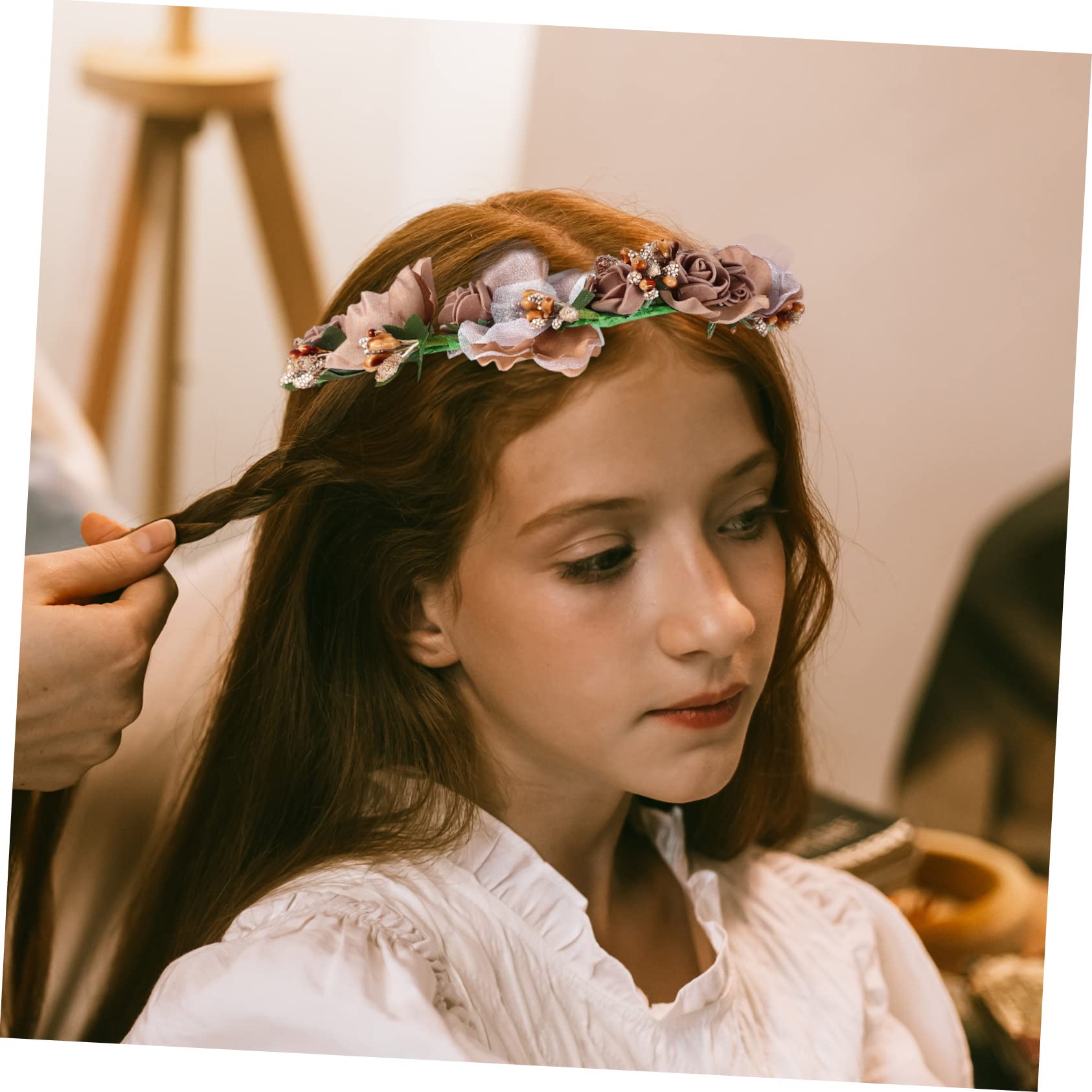 Didiseaon 5piezas Diadema Nupcial Floral Para Bodas Accesorio De Cabello Flores Artificiales Tocado Elegante y Fotografía Para Celebraciones y