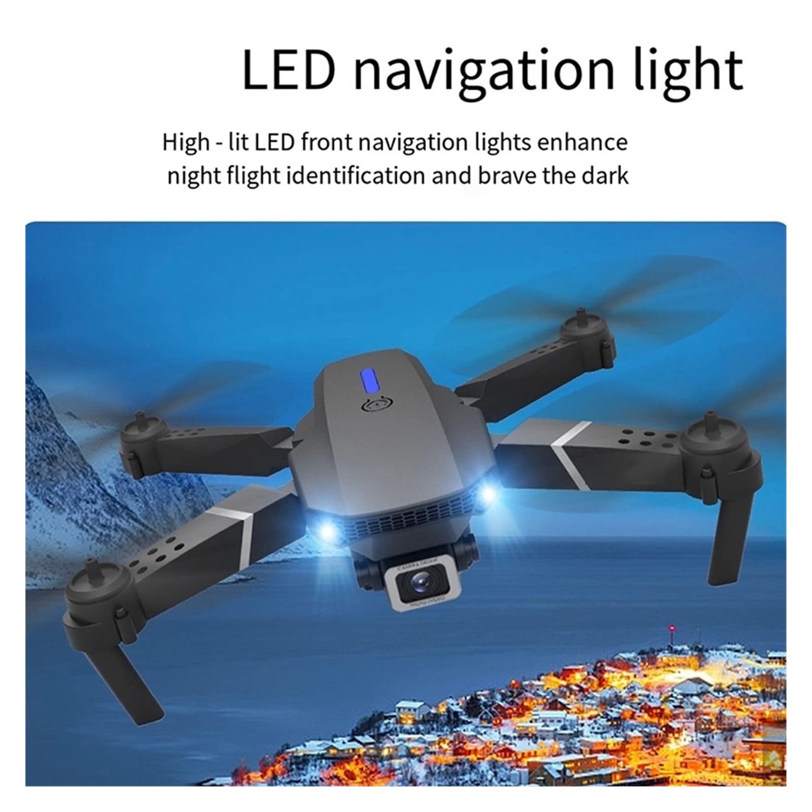 Drone Mini Drone 4K Professional HD Dual Camera 1080P WiFi FPV Fotografia lotnicza Helikopter Składany quadcopter Drone Toy (Kolor : 4K HD Rozmiar : 1) (Podwójny aparat 1)