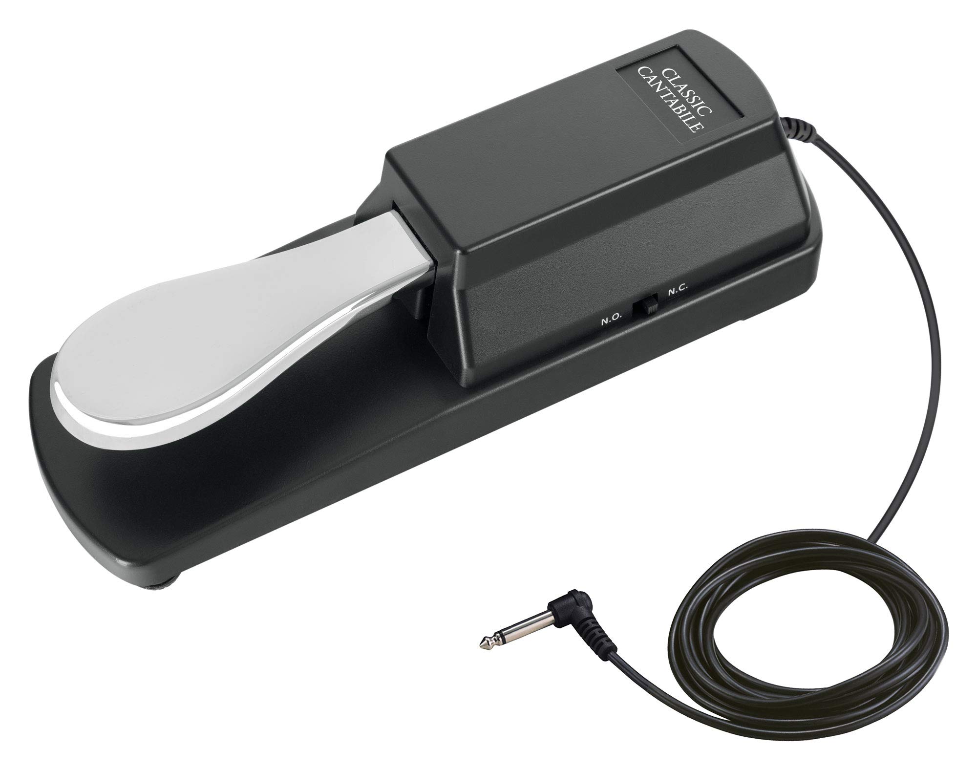 Classic Cantabile FP-1 Universal Sustain Pedal - Für alle Keyboards, Stagepianos und E-Pianos - Umschaltbare Polarität - Schwarz