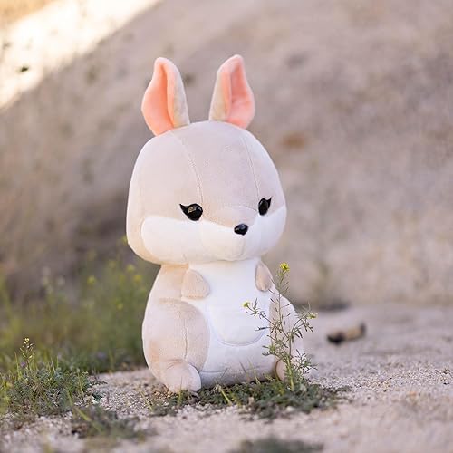 Miniatura 5 de Bellzi Peluche de canguro marrón – Adorable juguete suave de canguro y regalos – Regalo perfecto para niños, bebés, niños pequeños – Kangi..