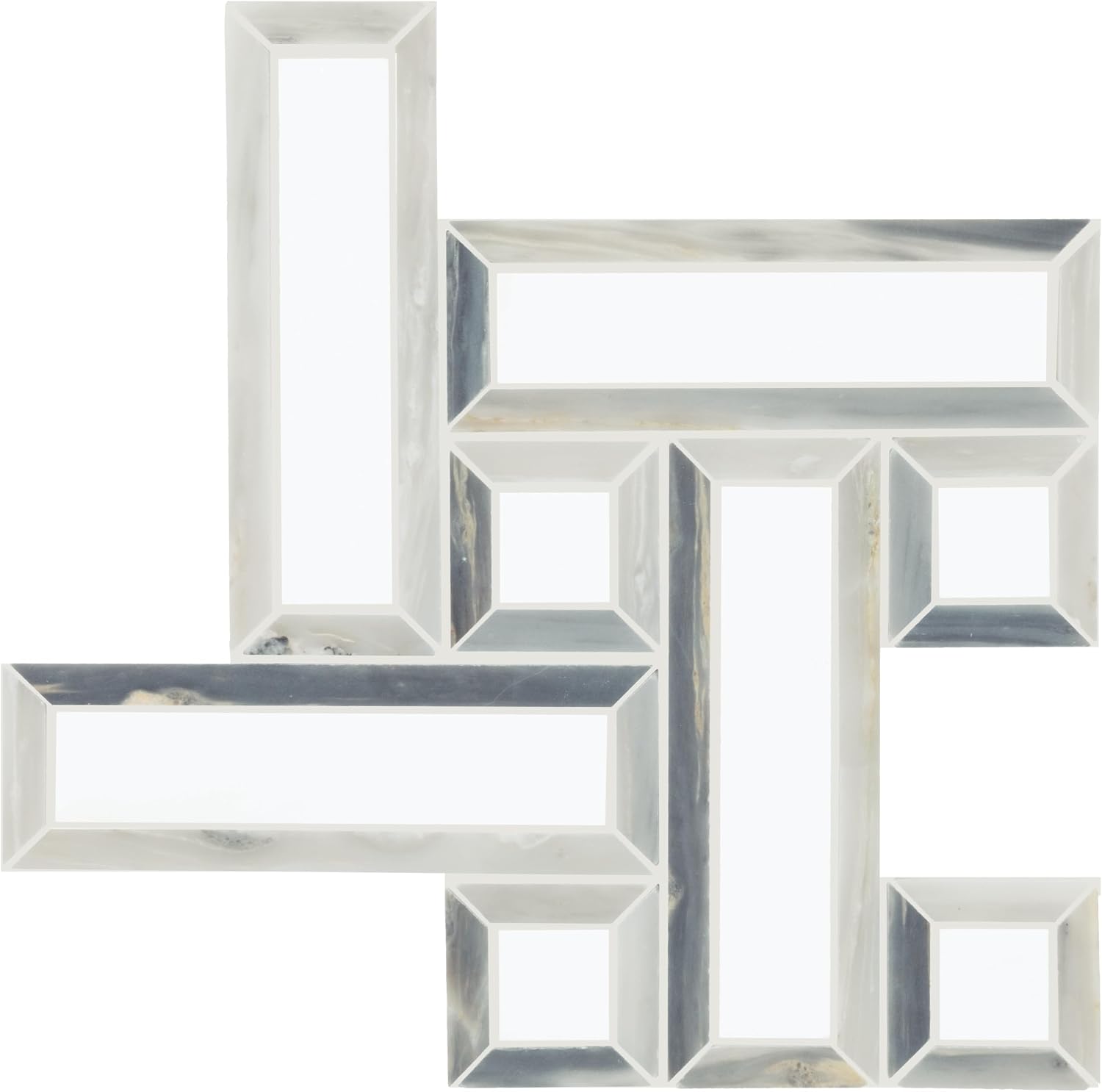 Daltile Gamma 2" Natural Stone Basketweave Wall and Floor Mosaic Tile (10 PC Per Carton) (6.30 SQFT Per Carton)