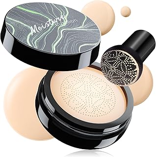 Air Cushion CC Cream - Moisturizing BB Cream Foundation, Long-Lasting Waterproof New Mushroom Head Cushion Foundation Concealer for Even Skin Tone (Ivory, 1 PCS)