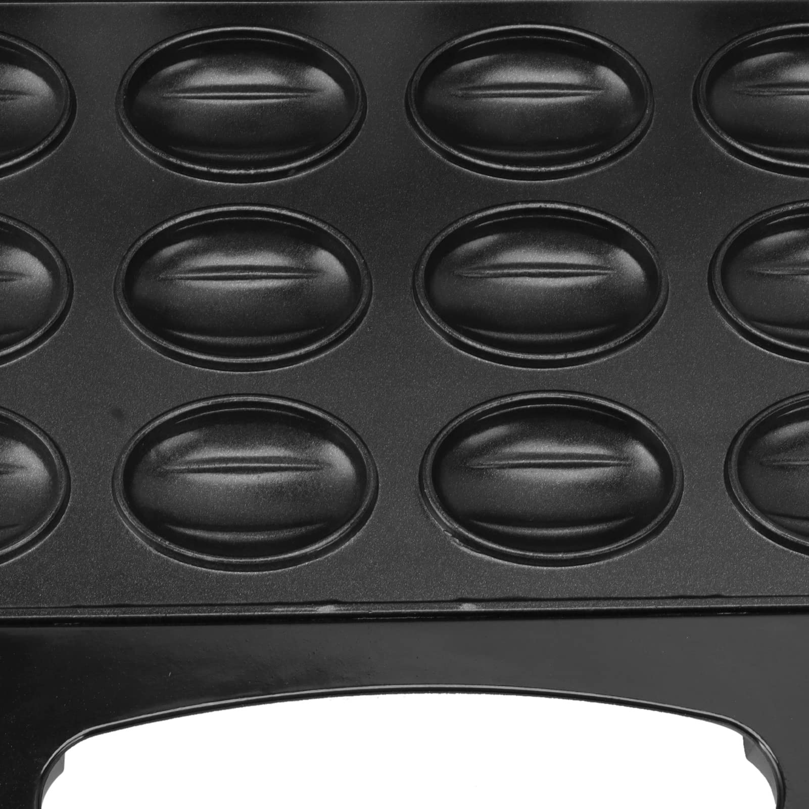 Focket Elektrischer Walnuss-Kuchenbereiter, Doppelseitige Frühstückspfanne Walnuss-Keksform 12 Wells Grillmuttern Mini-Nussmaschine Backwerkzeug für Küche Hausmannskost