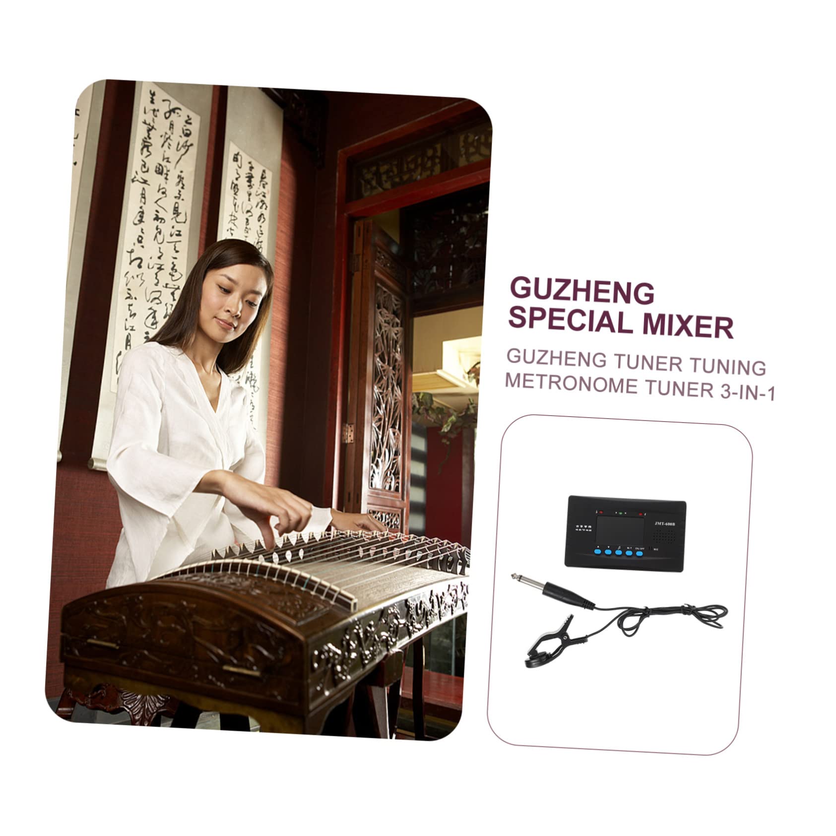 2 Juegos Sintonizador Guzheng Práctica Herramienta De Ajuste Metrónomo De Violín Afinador De Guitarra y Violin Guitarra Electrica Afinador De Pipa Bajo Regulador Triple Abdominales