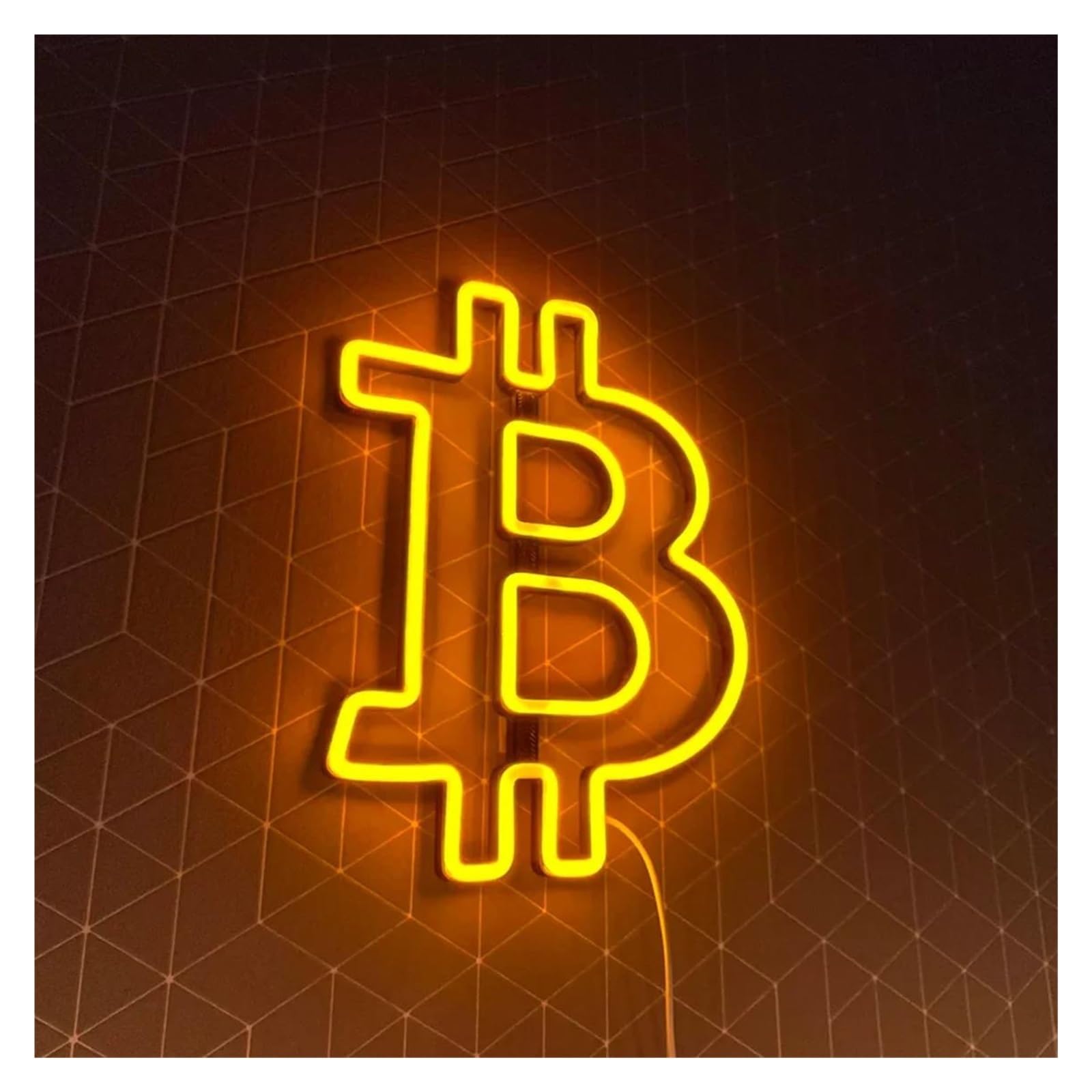 RONGCH Hanging Art Neon Signs Bitcoin Neon Sign Light Dimmable for Bar Restaurant Shop Business Advertising Wall Decor Signs Illuminated Lamp(B,30cm)