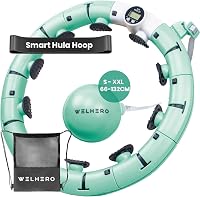 Welhero Okos Hula Karika Felnőtteknek 66-121cm Állítható Méret Súlycsökkentéshez - Green 1