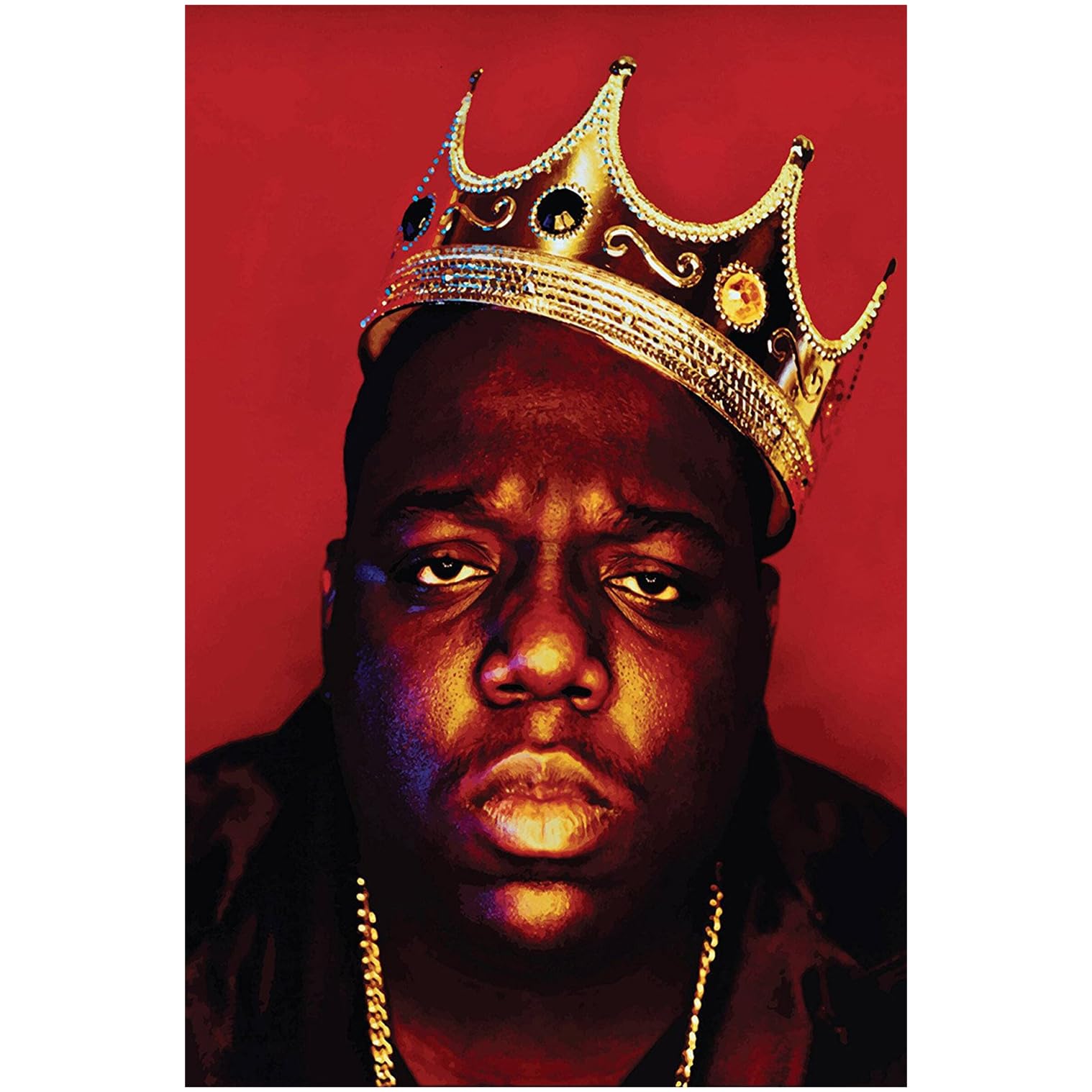 Qtipy Art Poster 12 x 18, Funny Biggie Canvas Wall Art Gift Smalls Merch Trendy Room Decor for Home Office Living Room Bedroom