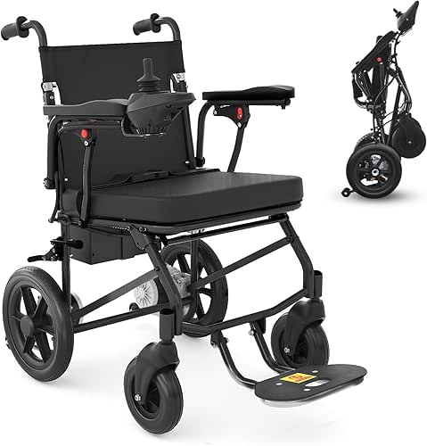 Electric Wheelchairs for Adults Lightweight Foldable, Compact Portable Motorized Power