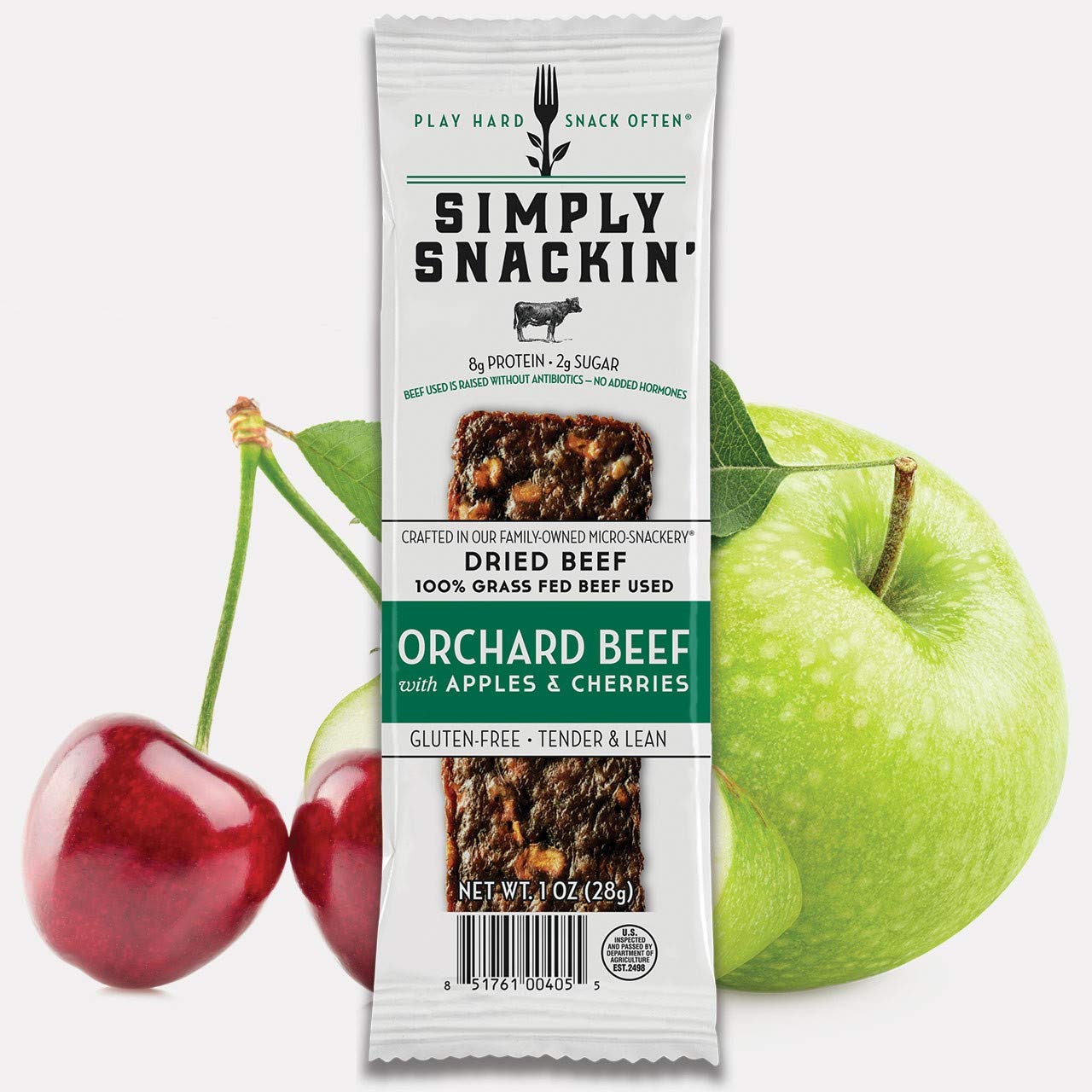 Simply Snackin' - ORCHARD Beef with Apples & Cherries 20 SNACKS