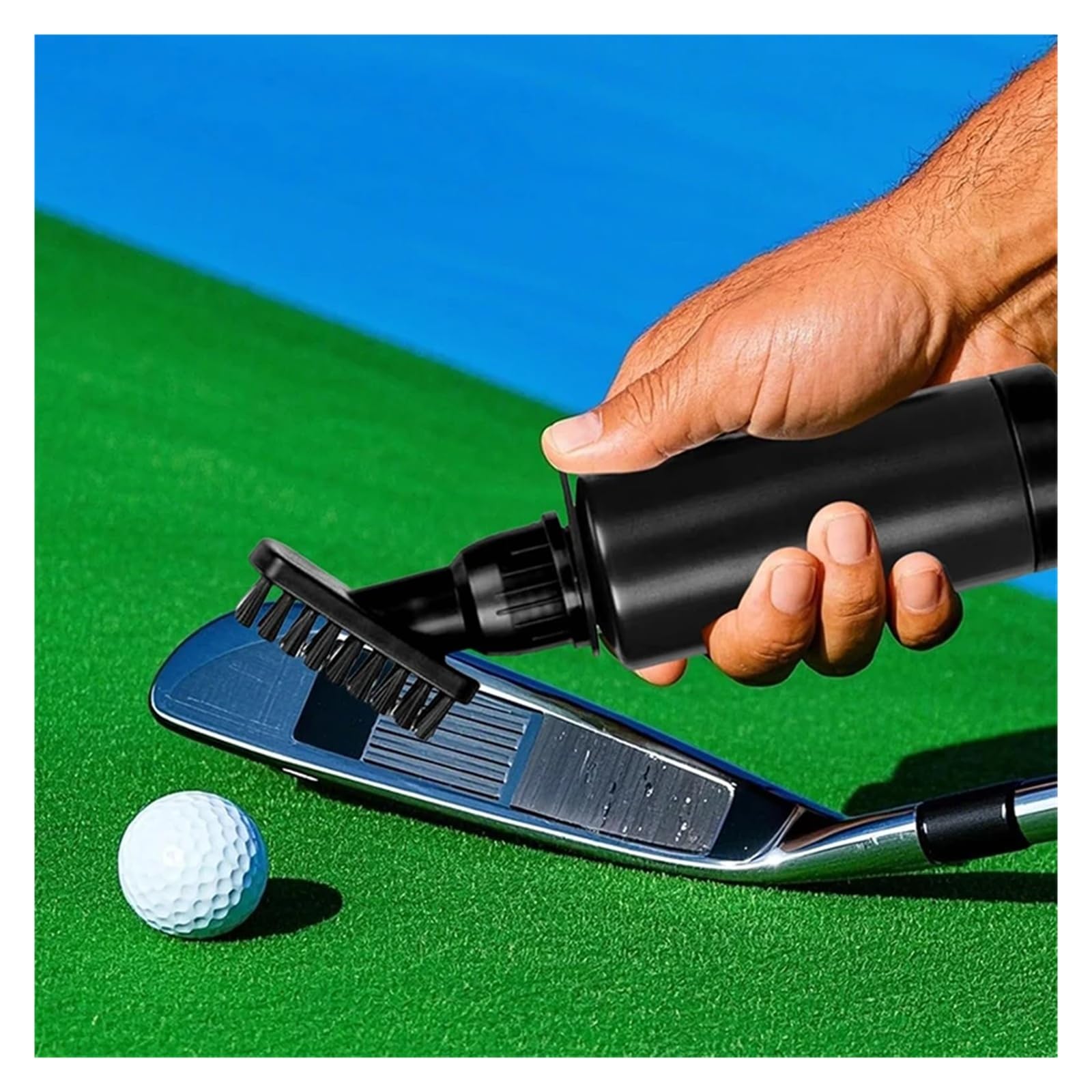 Robuste Golfschläger-Reinigungsbürste mit Wasserflasche – tragbare Nylonbürste for Golfer, Golfzubehör