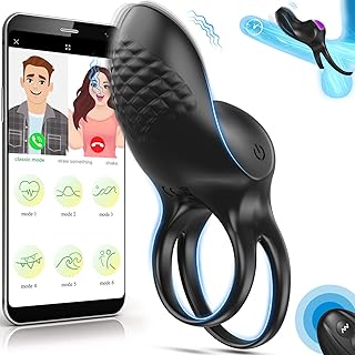 Vibrating Cock Ring, Silicone Penis Ring for Men Clitoral Couple Vibrator with 9 Vibrating Modes, Dreamyslut Adult Sex Toys for Couples with APP & Remote Control