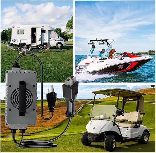 Miniatura 7 de Abakoo Cargador de batería de 36V 18A SB50 para Ez-Go EZgo TXT Marathon 83-94 con conector Anderson SB-50, impermeable IP67