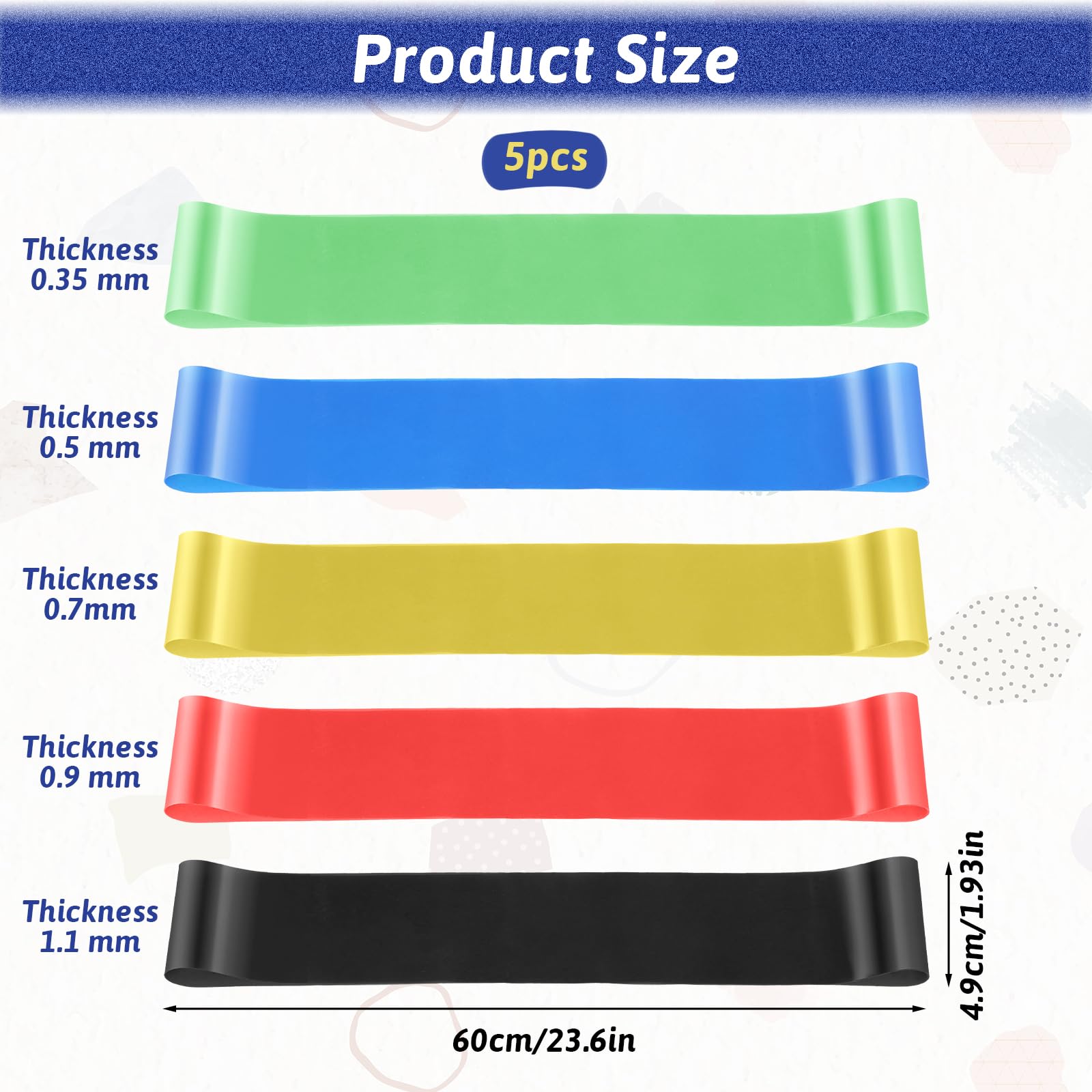 5 Pack Chair Fidget Bands Elastyczne pasy bezpieczeństwa dla dzieci, paski na krzesła, paski antystresowe do biura, domu, szkoły, dla dzieci z koncentracją, sensoryką ADHD i autyzmem