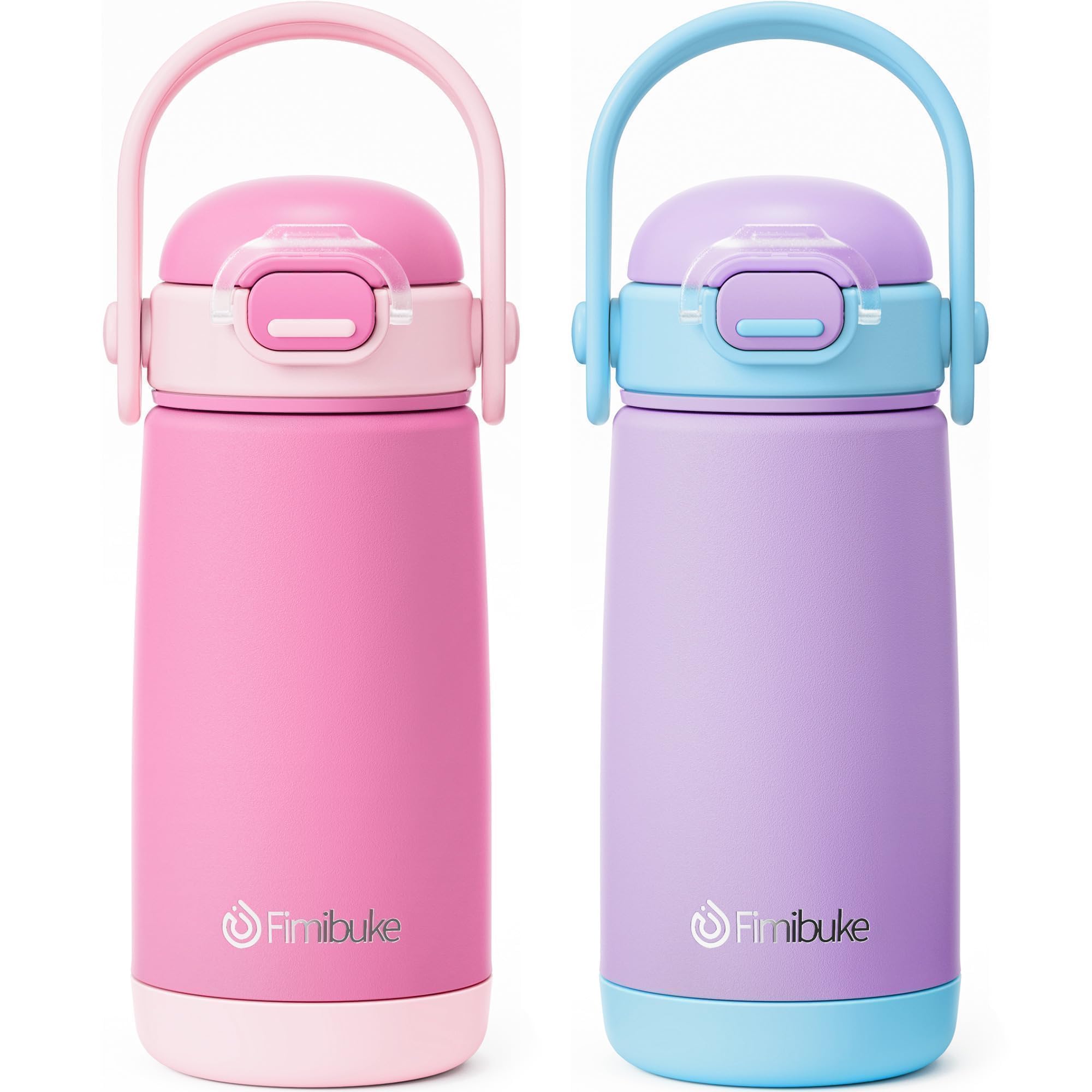 Fimibuke 14oz Kids Water Bottle, 18/8 Stainless Steel Insulated Toddler Cup