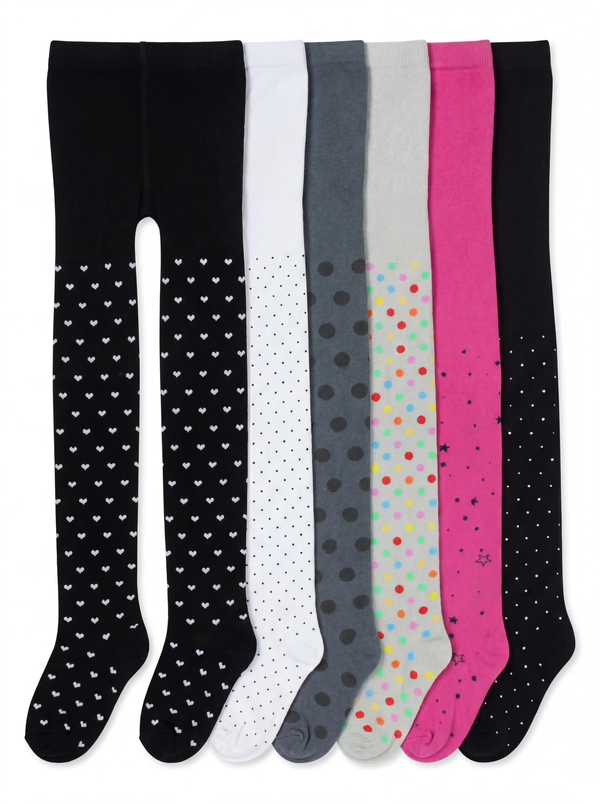 TupTam Strumpfhose Mädchen Bunt Gemustert 6er Pack – Warme Strickstrumpfhosen für Herbst und Winter