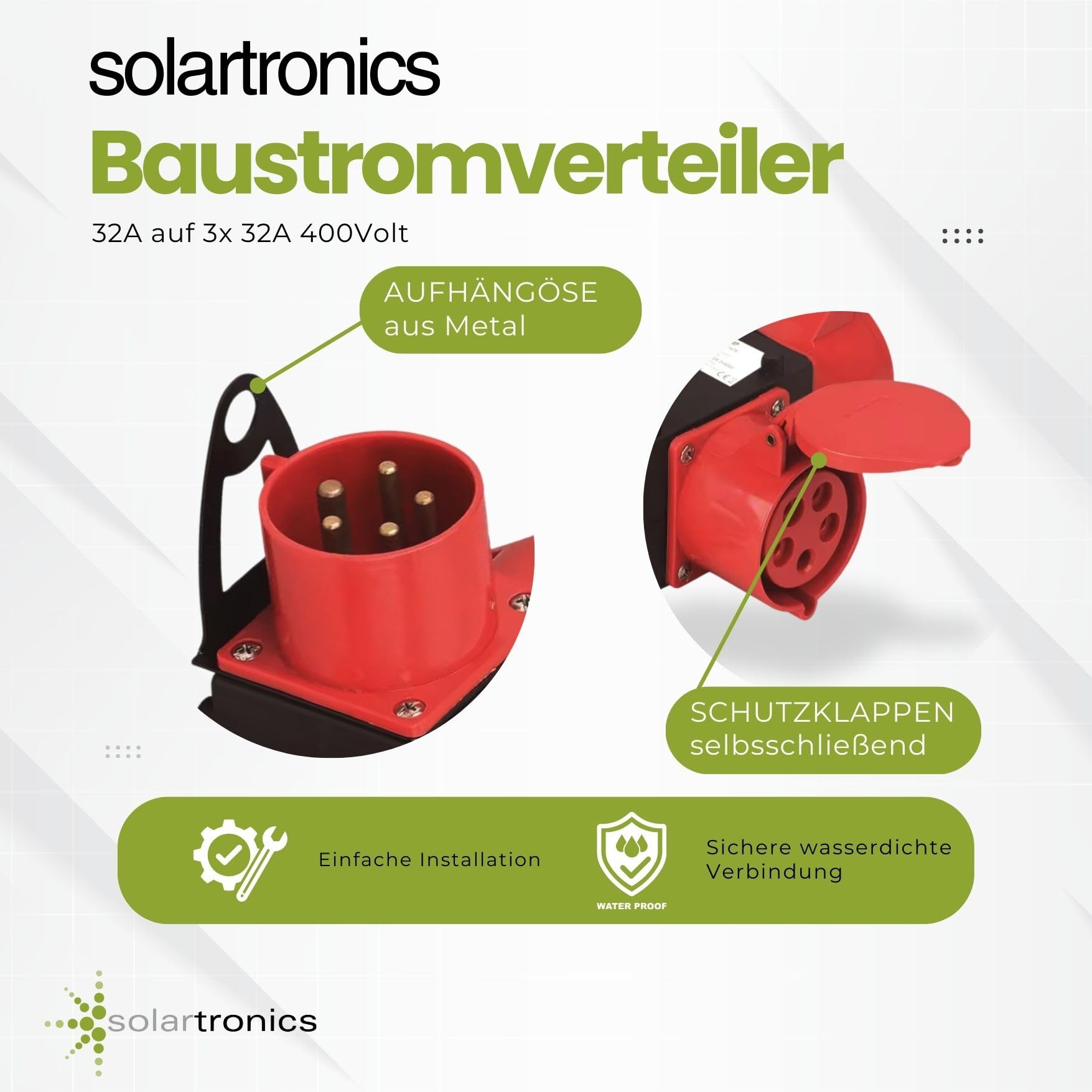 Rozdzielacz budowlany 32 A 3 x 400 V
