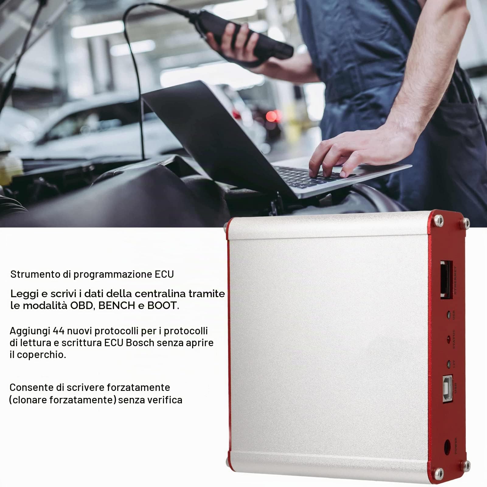PCMtuner Programmatore ECU V1.2.7, Strumento di Lettura e Scrittura Dati, 67 in 1, Supporto Checksum, Chip Tuning Tool, 100V-240V