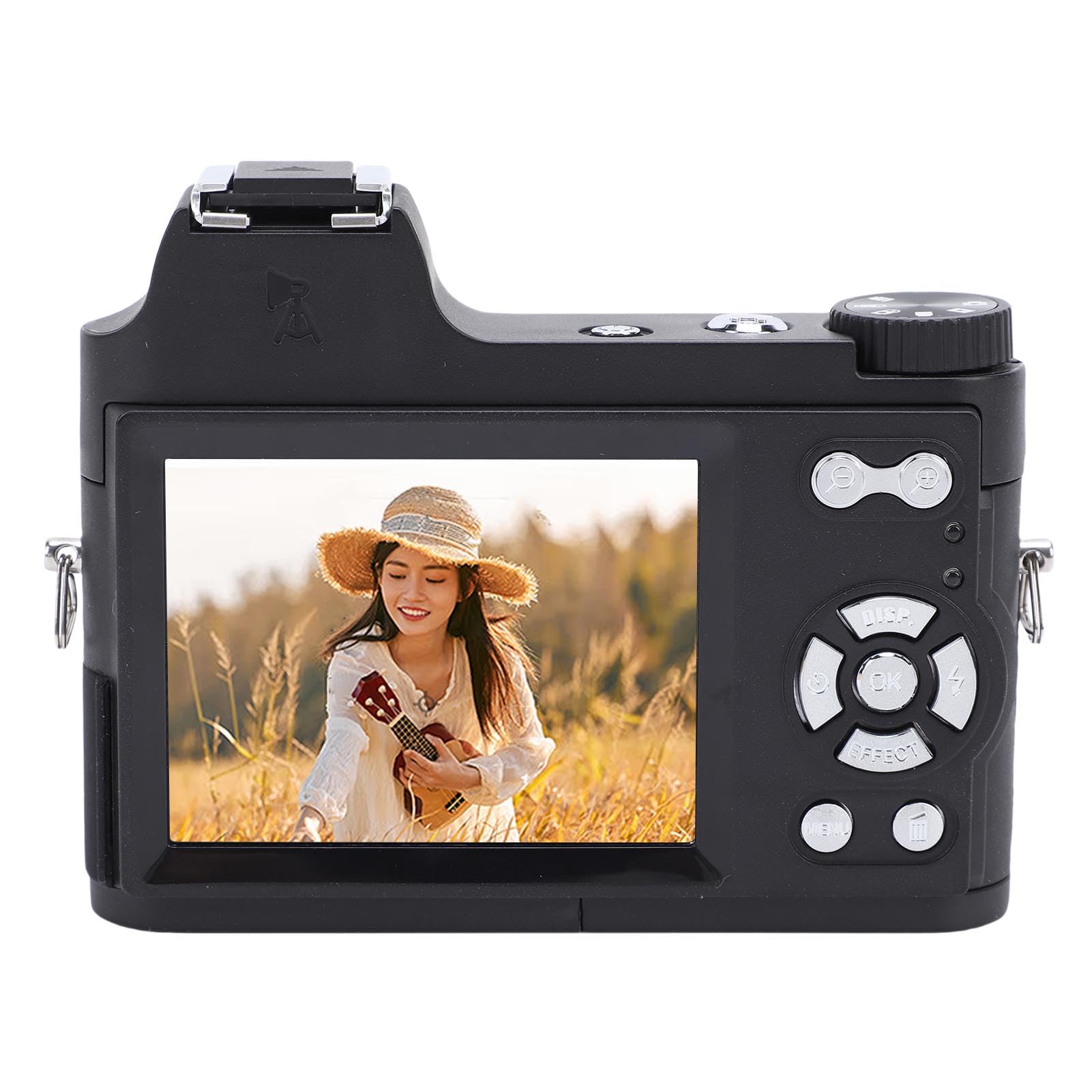 Zunate Fotocamera Digitale Mirrorless, Fotocamera Macro Fotografica Video 4K 48MP con Zoom Digitale 18x, Schermo LCD da 3 Pollici, Fotografia a Tempo, per la Famiglia di Viaggi