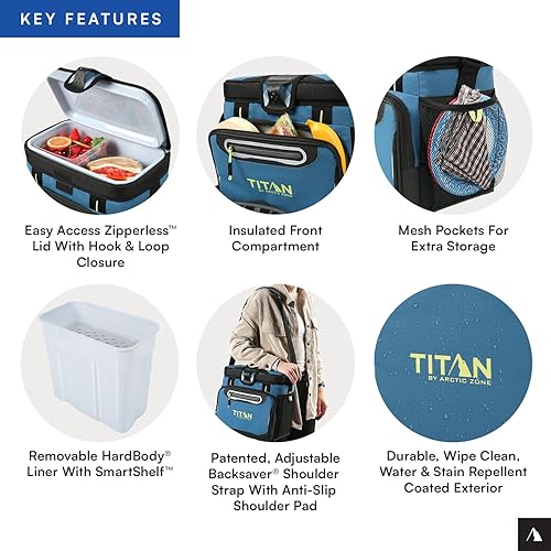 Miniatura 6 de Titan by Arctic Zone Deep Freeze Cooler - Zipperless Hardbody Cooler - Deep Freeze Insulation, HardBody Liner, and SmartShelf