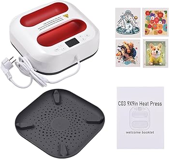 Amazon.co.jp: HEIYE ヒートプレス機、ハンドヘルドヒートプレス機 9