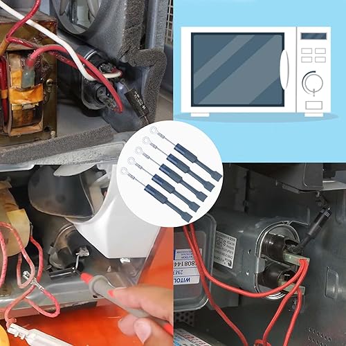 Miniatura 4 de 5 diodos de microondas WB27X10597 0.35A 12KV compatibles GE, LG, Amana, Electrolux, Kenmore, Maytag, Whirlpool, piezas reemplazables T3512, 3512,