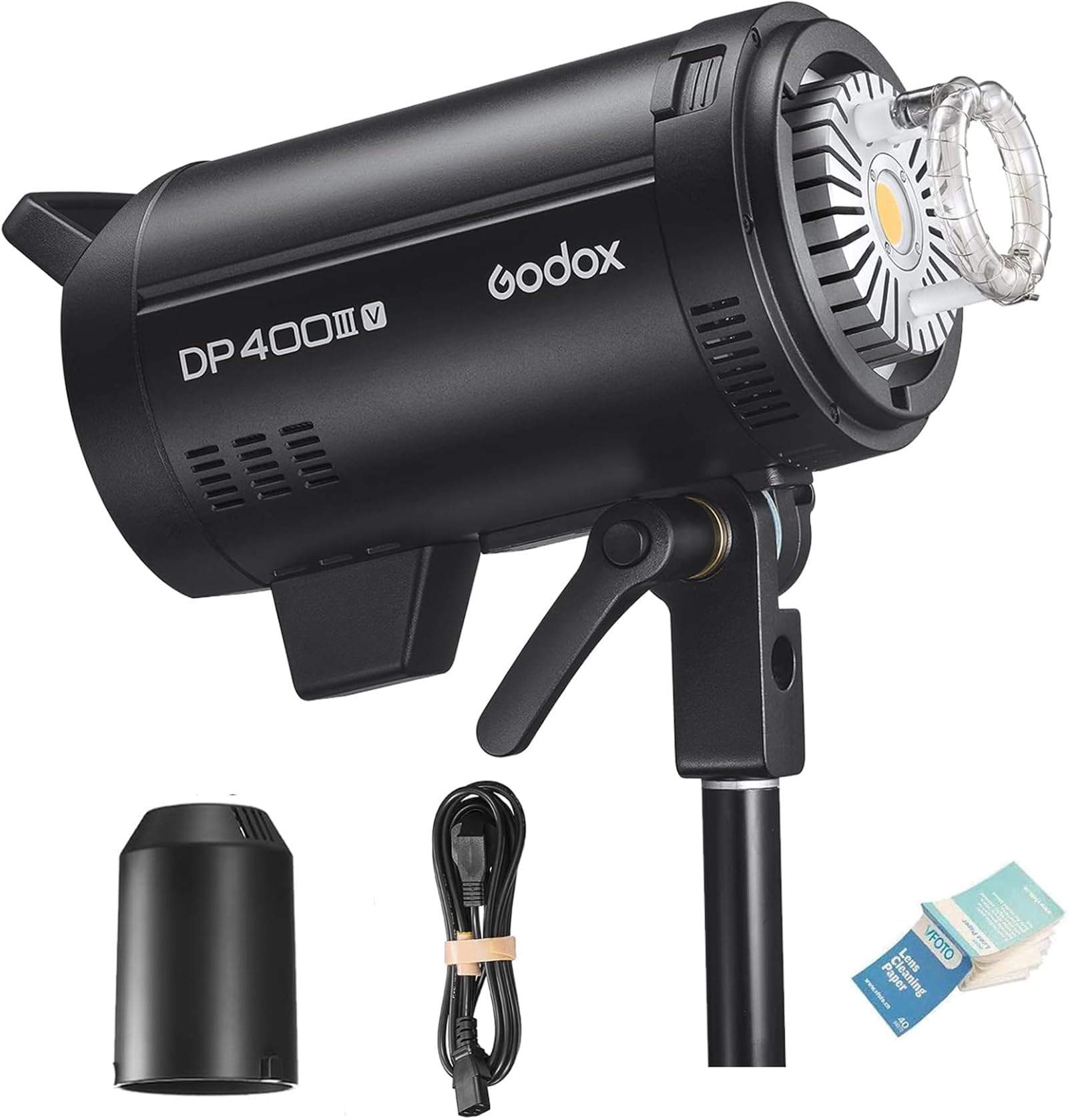 Godox DP400III-V DP400IIIV 400Ws Profesional Estudio Flash Incorporado 2.4G Inalámbrico X Sistema Bowens Mount para Boda, Retrato, Moda, Fotografía de Productos(DP400III-V)