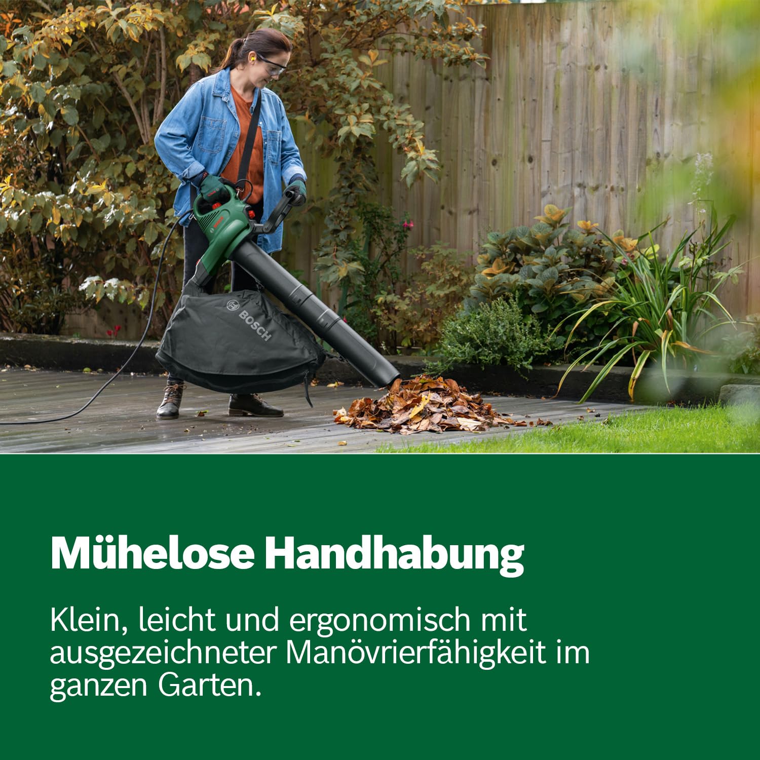 Bosch UniversalGardenTidy 3000 Elektrischer Laubsauger Laubbläser 3000W Fangsack 50L