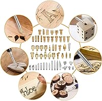 Vista 3 de Kit de Combustión de Madera, Juego de Herramienta de Combustión de Madera con Temperatura Ajustable 200~450 ℃ Kit de Pirografía para Adultos