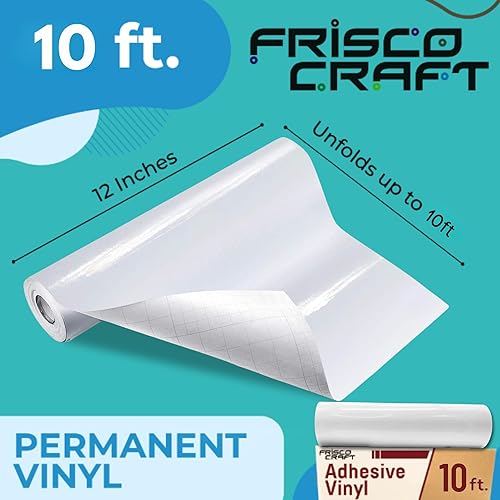 Miniatura 24 de Frisco Craft Vinilo permanente – Rollo adhesivo negro mate, impermeable y resistente a la intemperie, parte trasera de silicona, compatible