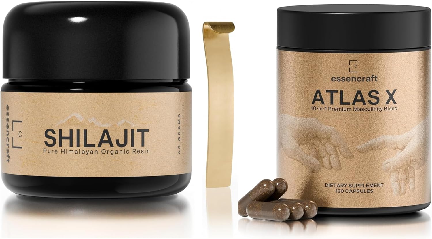 Essencraft Organic Himalayan Shilajit Resin & Atlas X Bundle