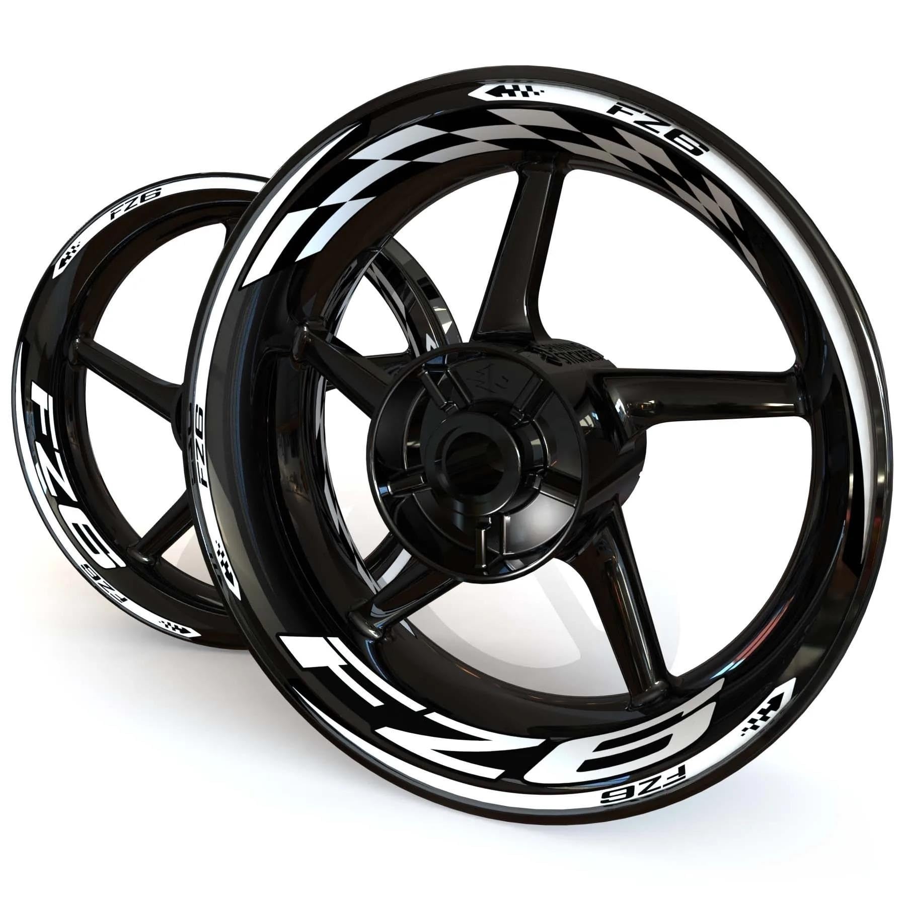Reflektierender Motorrad-Radaufkleber Für Felgen Vorne Und Hinten, Streifenband, Wasserdichtes Aufkleberzubehör Für FZ6(Style 11)