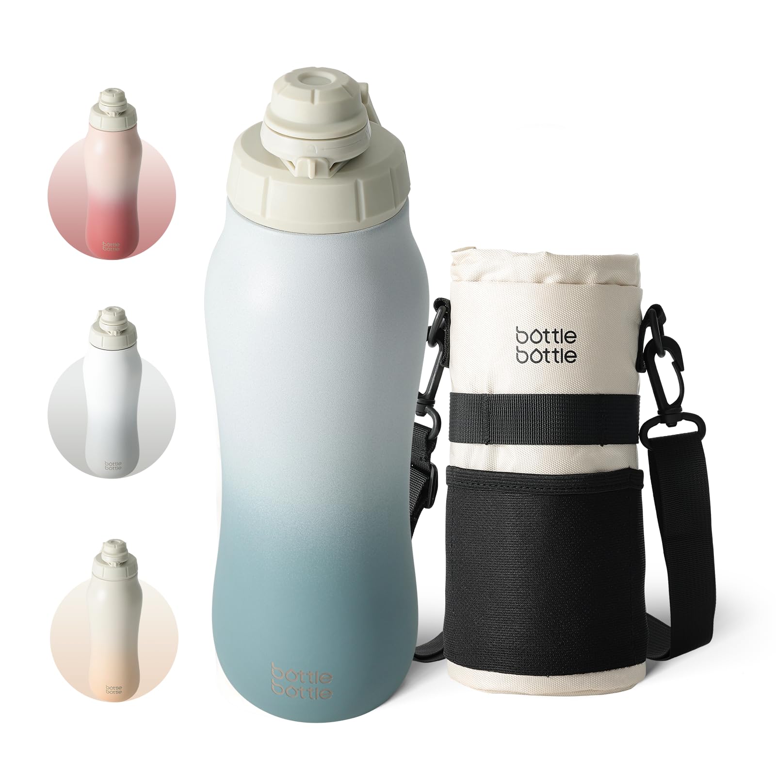 BOTTLE BOTTLE 水筒 750ml ストラップ付き ウォーターボトル…