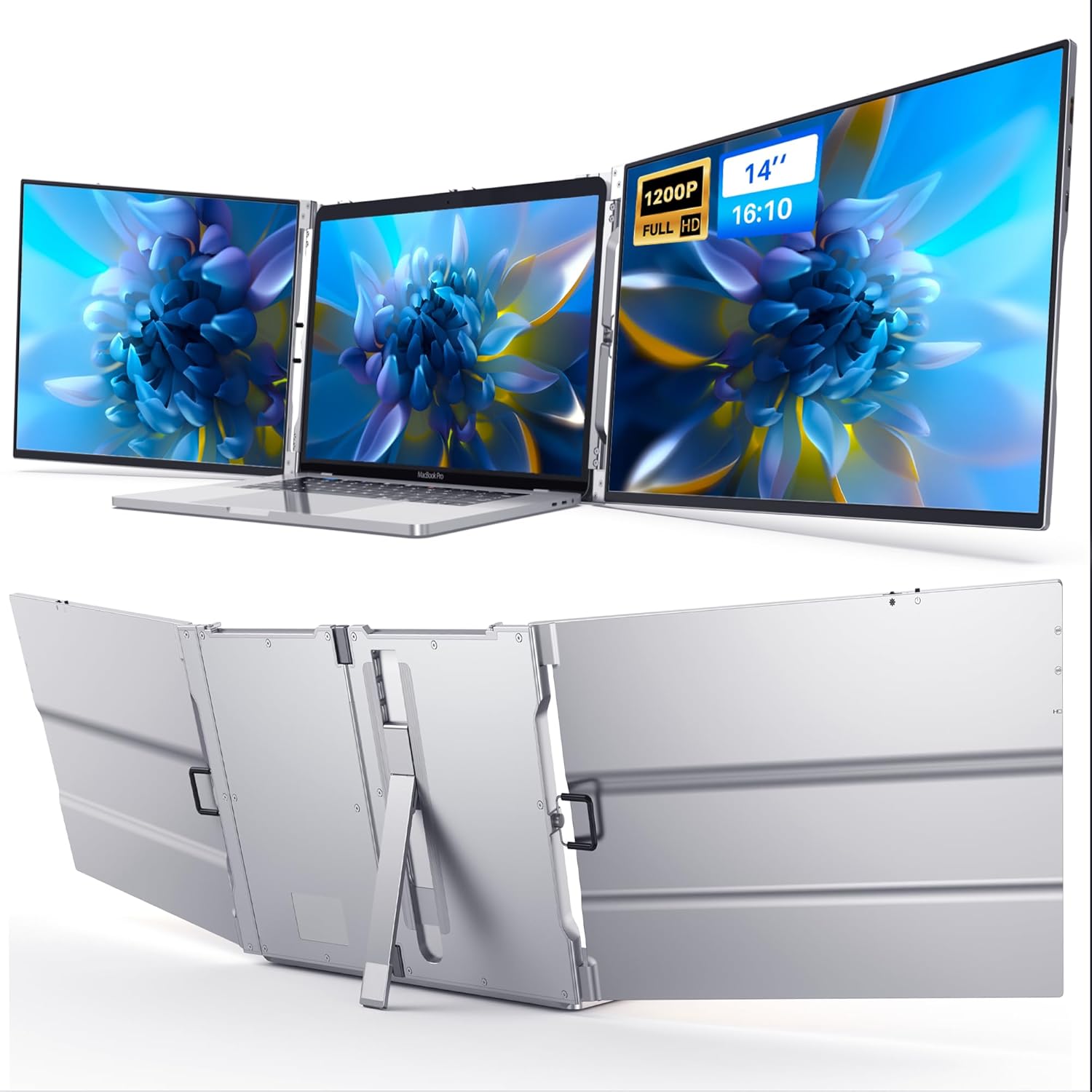 Amazon.com: Oiiwak Triple Monitor for Laptop|Laptop Monitor Extender ...