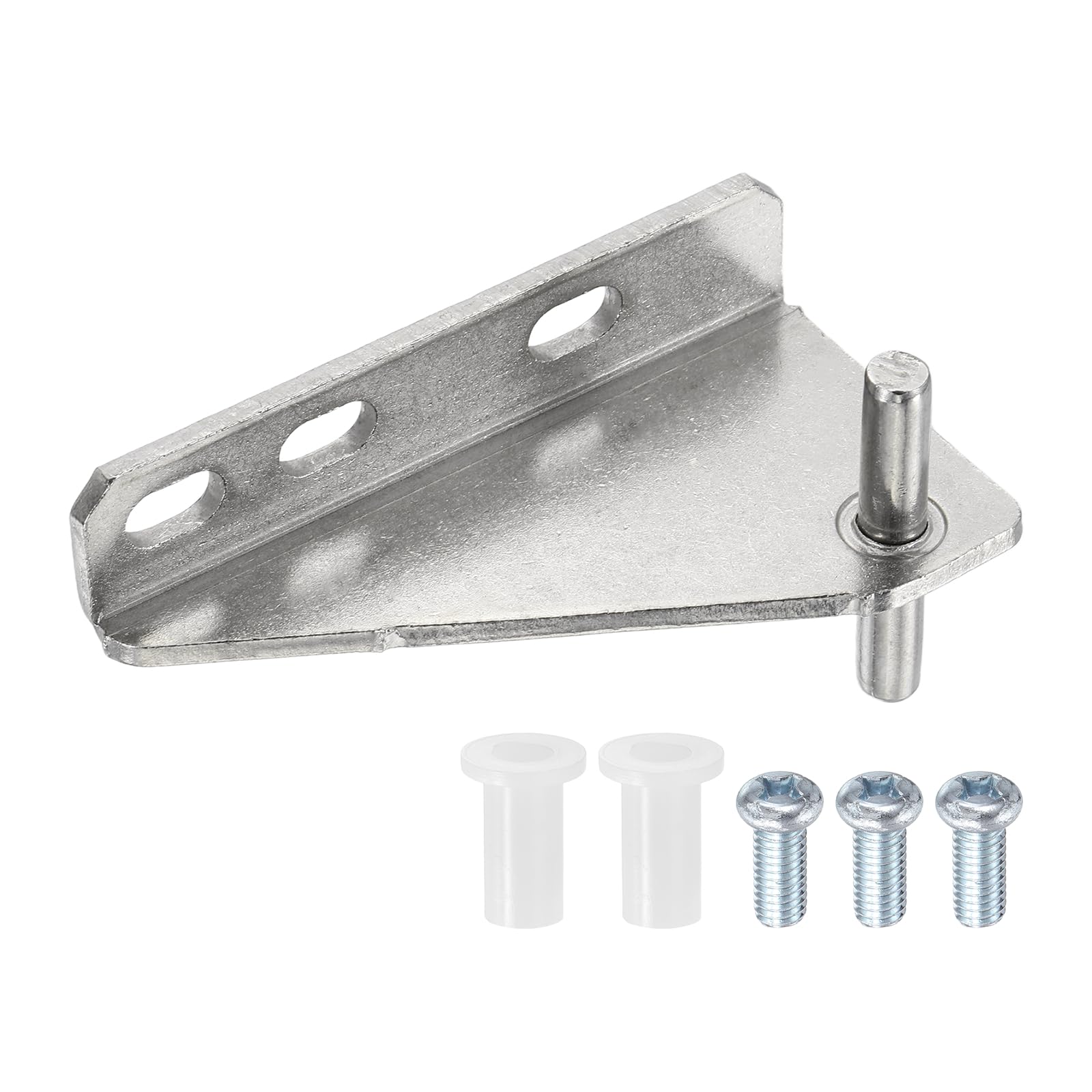 sourcing map Stainless Steel Freezer Door Hinges Replacement, Center Column Hinge, Left Shaft Distance 1.46" for Refrigerator with Screws and Bushing