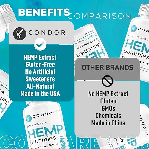 Miniatura 3 de Trimedix CondorHemp Pro - Gomitas de cáñamo para 90 días gomitas de extracto completo CondorHemp Pro CondorGummies de cáñamo orgánico CondorGummys