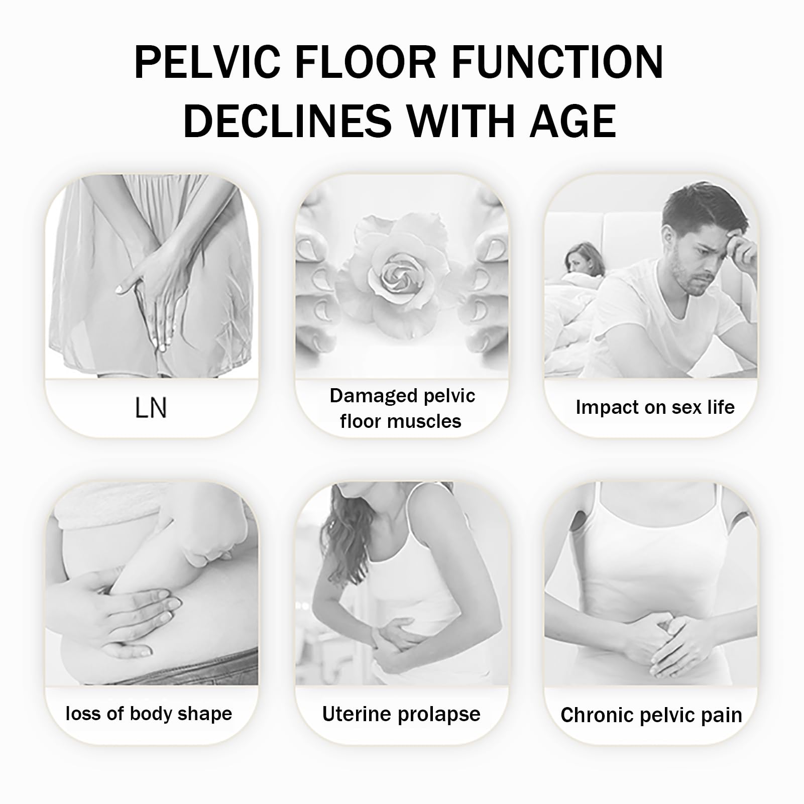 Correttore Muscolare del Pavimento pelvico, Sedia elettrica per Esercizi del Pavimento pelvico da Donna, 5 modalità/3 intensità, allevia la Tensione Muscolare/Salute pelvica