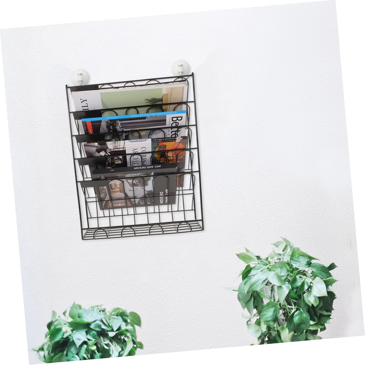 Vertical Hanging Wall File Holder Iron Bookshelf Magazine Rack Office Organizer Easy Access