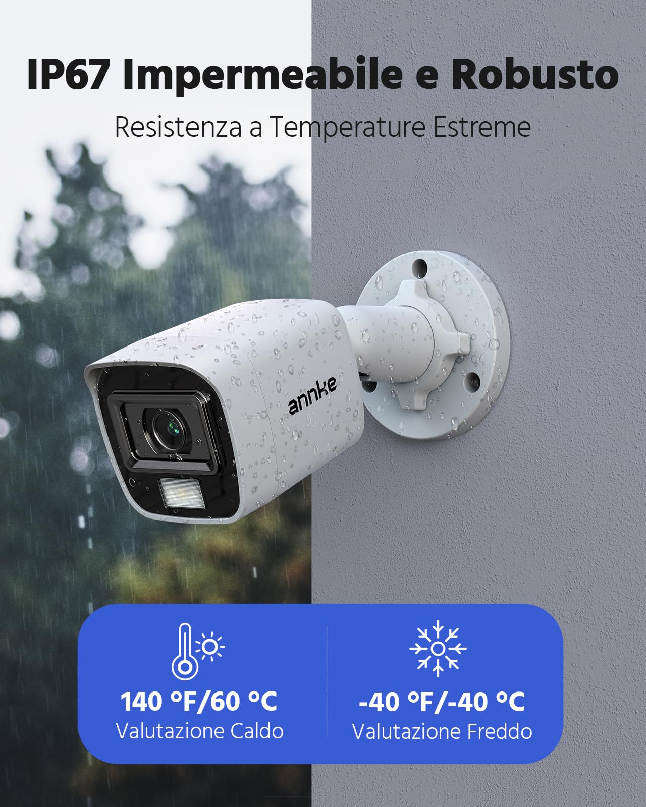 ANNKE 3K Lite DVR 8 Canali con Rilevamento AI Persone/Veicoli, 4x 1080p Visione Notturna a Colori Telecamere Kit Videosorveglianza CCTV Cablato con Hard Disk da 1TB, Avviso Email con Immagini, IP67
