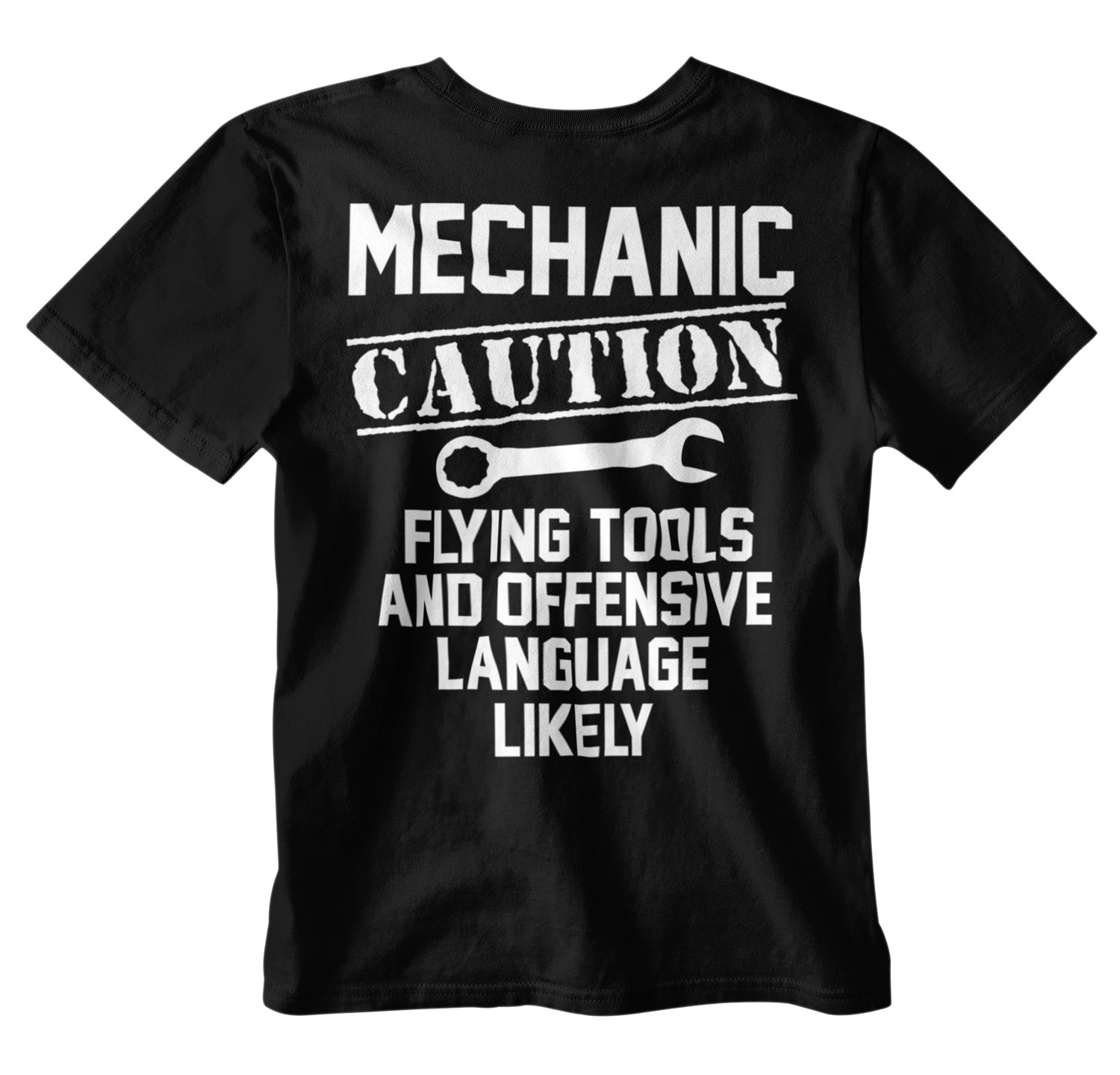 STYLNIndustries Caution Flying Tools Mechanic T-Shirt
