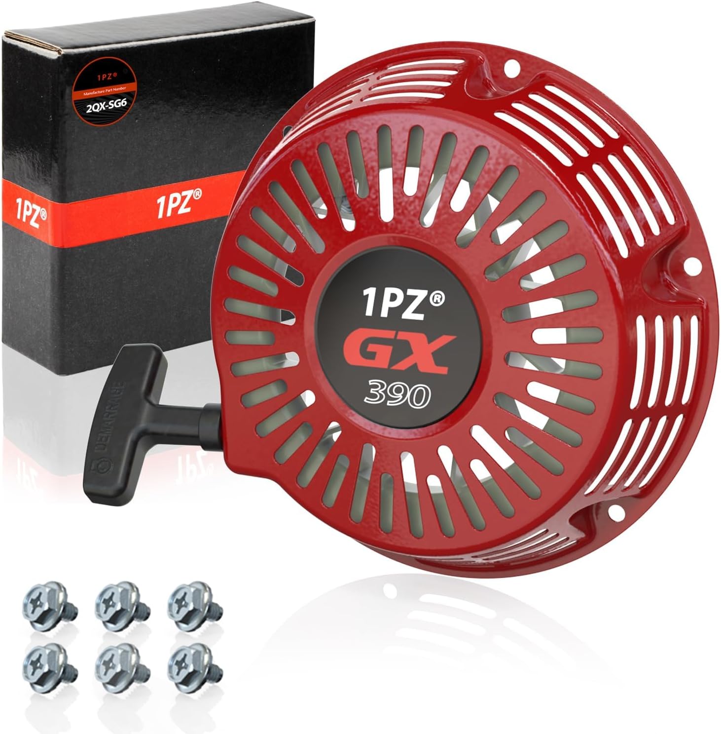 1PZ 2QX-SG6 Recoil Starter Pull Start Replacement for Honda GX340 GX390 GX610 GX620 11hp 13hp 28400-ZEE3-W01ZA Generator Replaces